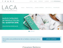 Tablet Screenshot of lacacosmetica.com